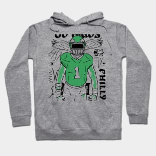 Go Birds Bleed Kelly Green Philly Football Hoodie